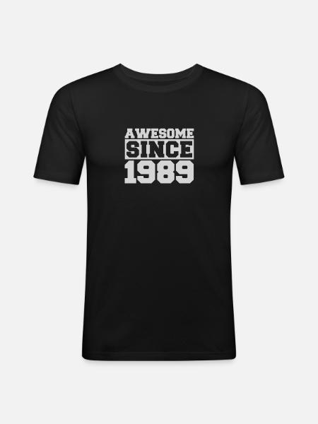 Awesome since 1989 - Men's Slim Fit T-Shirt - black