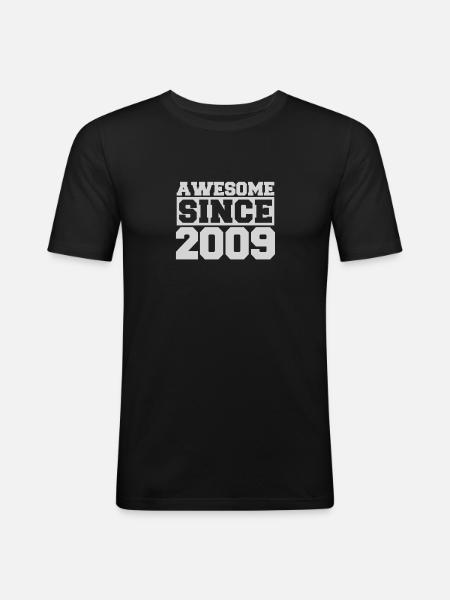 Awesome since 2009 - Men's Slim Fit T-Shirt - black