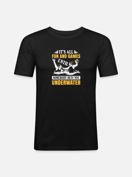 Water Polo Wasserball - Men's Slim Fit T-Shirt - black