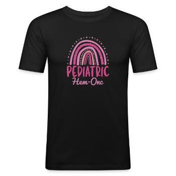 Hématologue pédiatrique - T-shirt près du corps Homme - noir - Devant - Nik (191cm)