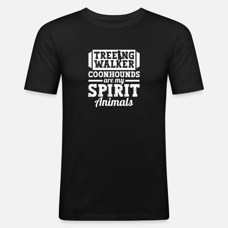Treeing Walker Coonhound - Männer Slim Fit T-Shirt - Schwarz