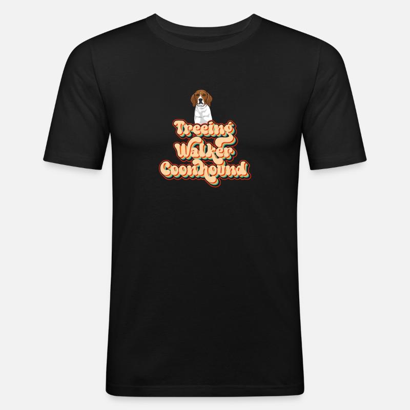 Treeing Walker Coonhound - Männer Slim Fit T-Shirt - Schwarz