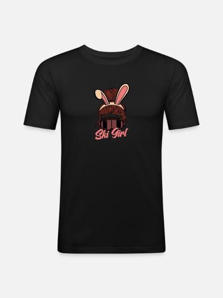 Ski Girl Snowboard Ski Costume - Men's Slim Fit T-Shirt - black