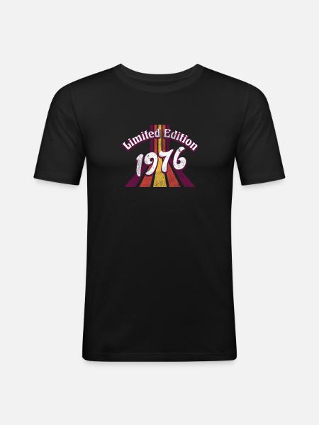 Edition Limitée 1976 Millésime - T-shirt près du corps Homme - noir