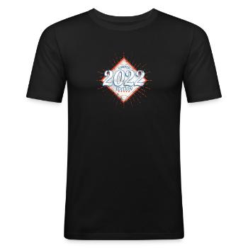 Limited Edition 2022 Vintage - Men's Slim Fit T-Shirt - black - Front - Nik (191cm)