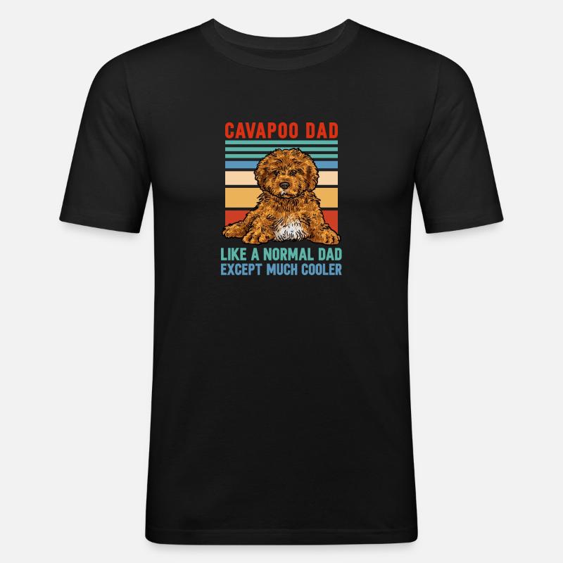 Cavapoo Cavoodle Capoodle Chien - T-shirt près du corps Homme - noir
