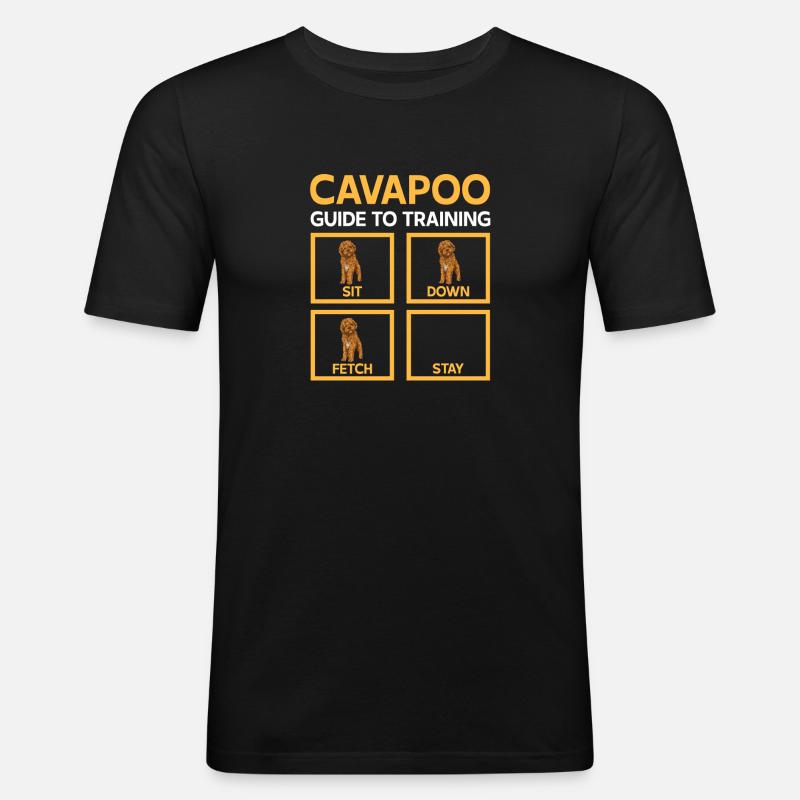 Cavapoo Cavoodle Capoodle Hund - Männer Slim Fit T-Shirt - Schwarz
