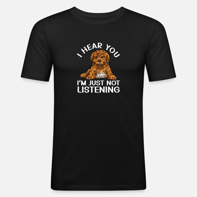 Cavapoo Cavoodle Capoodle Chien - T-shirt près du corps Homme - noir