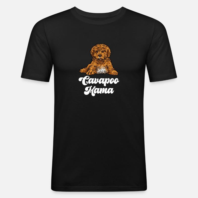 Cavapoo Cavoodle Capoodle Chien - T-shirt près du corps Homme - noir