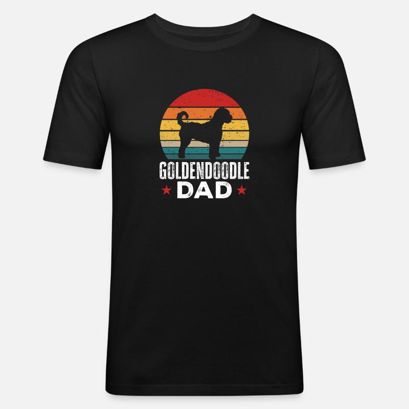 Goldendoodle Doodle Hund - Männer Slim Fit T-Shirt - Schwarz