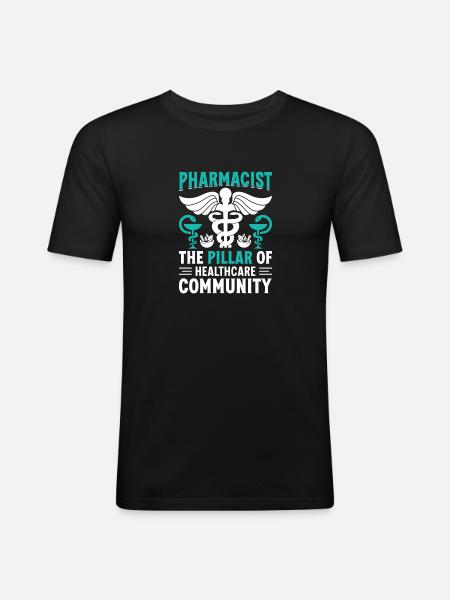 Registered Pharmacist Pharmacy Technician Life - Men's Slim Fit T-Shirt - black