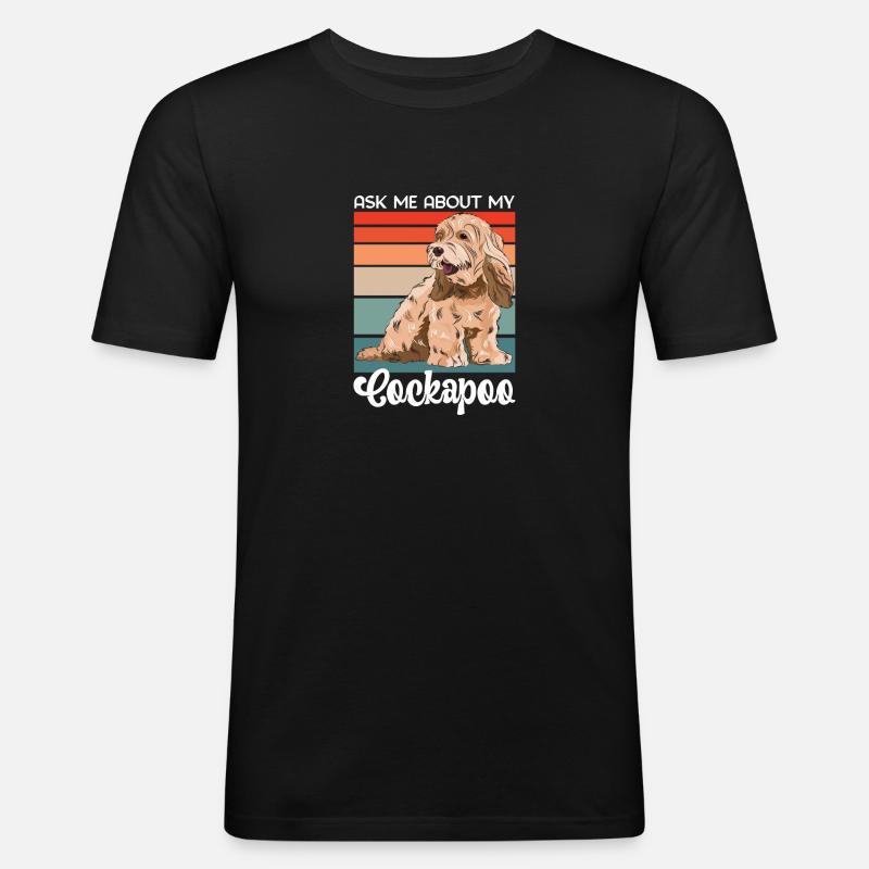 Cockapoo Hund - Männer Slim Fit T-Shirt - Schwarz