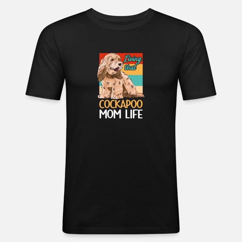 Cockapoo Hund - Männer Slim Fit T-Shirt - Schwarz