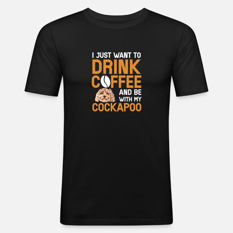 Cockapoo Hund - Männer Slim Fit T-Shirt - Schwarz