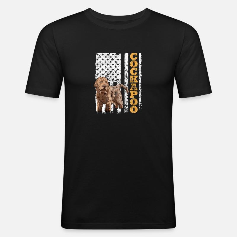 Cockapoo Hund - Männer Slim Fit T-Shirt - Schwarz