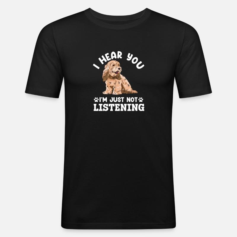 Cockapoo Hund - Männer Slim Fit T-Shirt - Schwarz