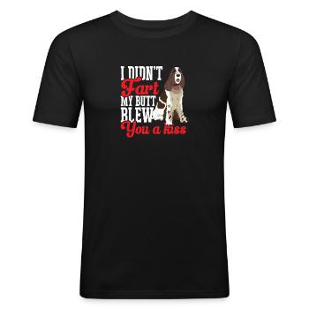 English Springer Spaniel Dog - Men's Slim Fit T-Shirt - black - Front - Nik (191cm)