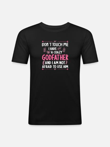 J’ai un parrain fou - T-shirt près du corps Homme - noir