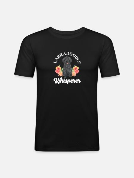 Labradoodle Dog - Men's Slim Fit T-Shirt - black