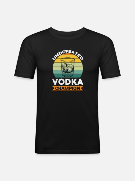 Undefeated Vodka Champion - Men's Slim Fit T-Shirt - black