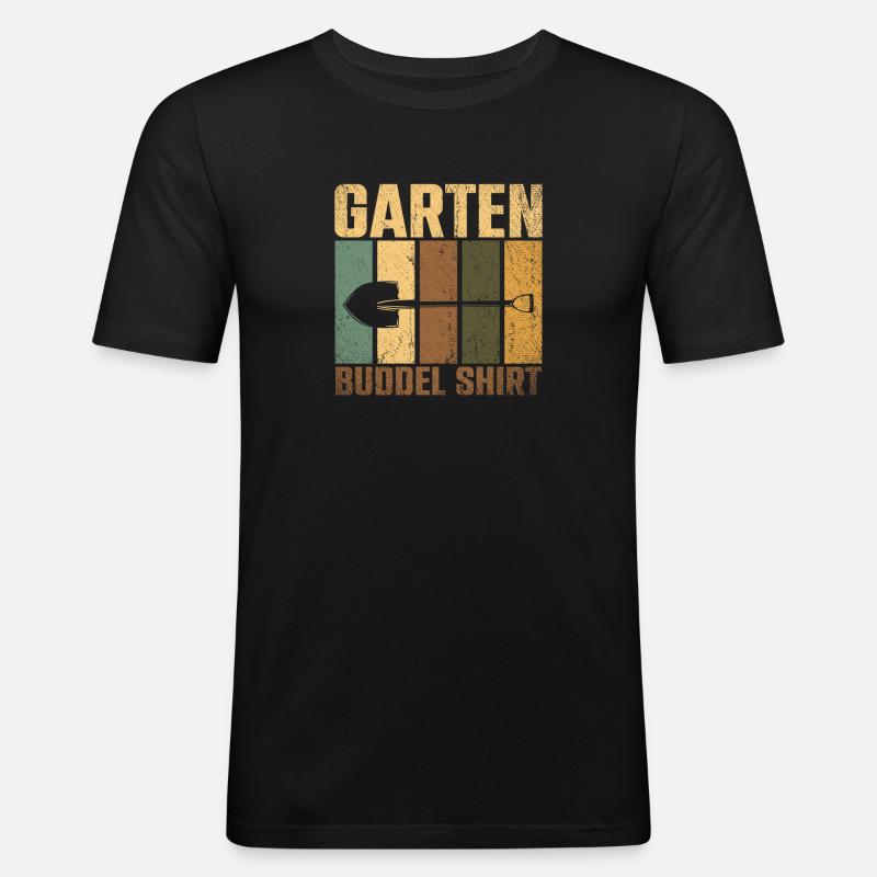 Garten Buddel - Männer Slim Fit T-Shirt - Schwarz