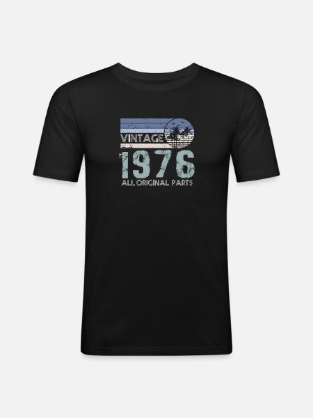 Edition Limitée 1976 Millésime - T-shirt près du corps Homme - noir