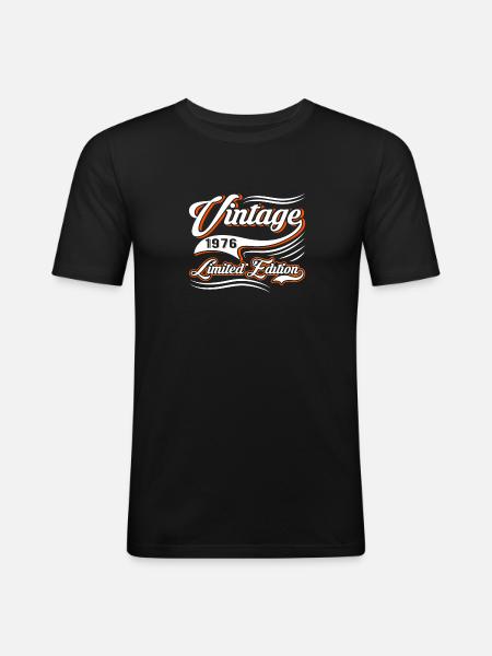 Edition Limitée 1976 Millésime - T-shirt près du corps Homme - noir