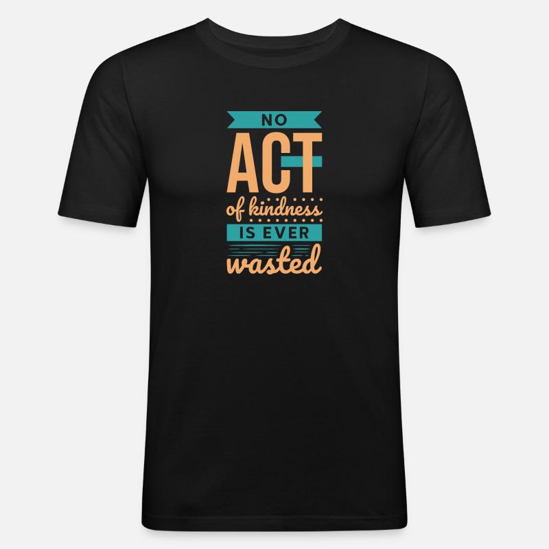 No Kindness - Männer Slim Fit T-Shirt - Schwarz
