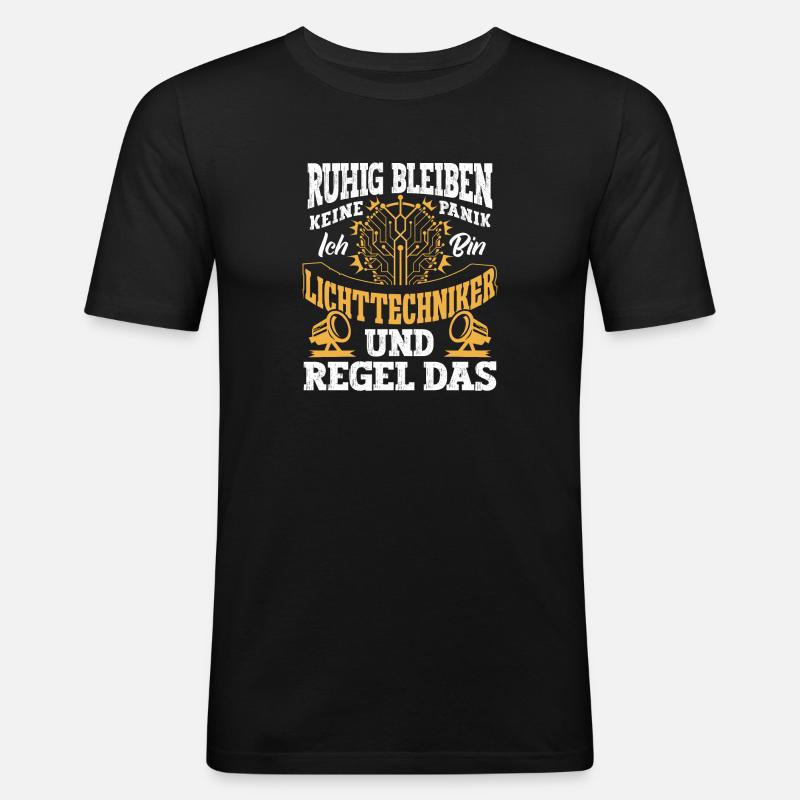 Lichttechnik Beleuchtungstechniker Lichttechniker - Männer Slim Fit T-Shirt - Schwarz