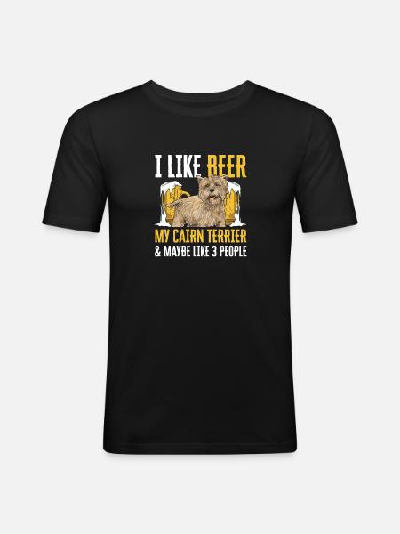 Cairn Terrier Dog - Men's Slim Fit T-Shirt - black