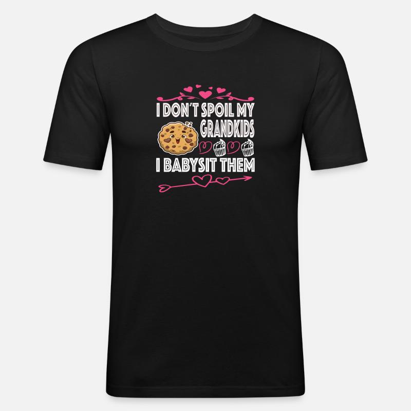 Oma Omi Großmutter Geschenkidee - Männer Slim Fit T-Shirt - Schwarz