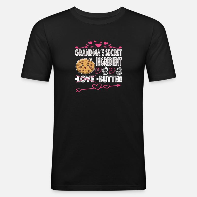 Oma Omi Großmutter Geschenkidee - Männer Slim Fit T-Shirt - Schwarz