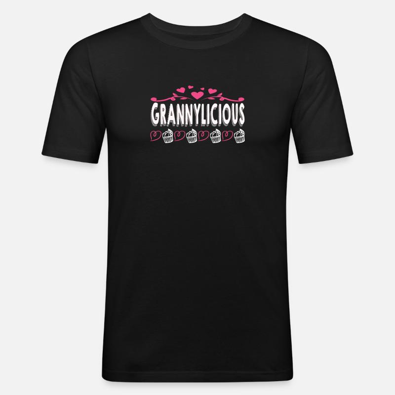 Oma Omi Großmutter Geschenkidee - Männer Slim Fit T-Shirt - Schwarz