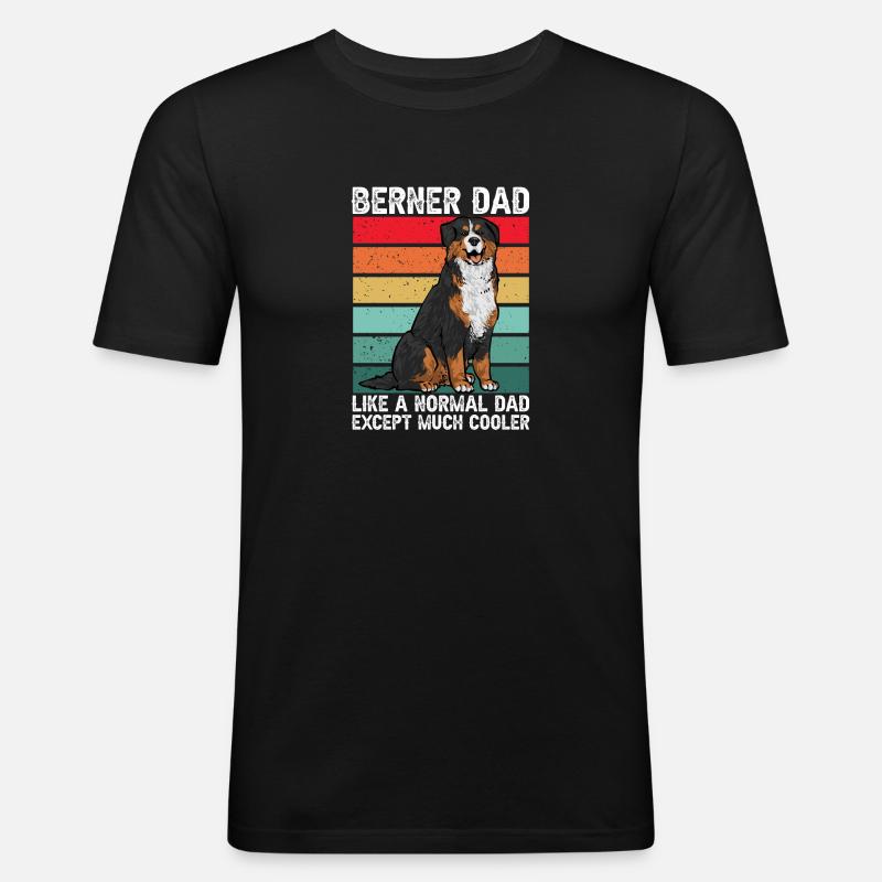 Berner Sennenhund - Männer Slim Fit T-Shirt - Schwarz