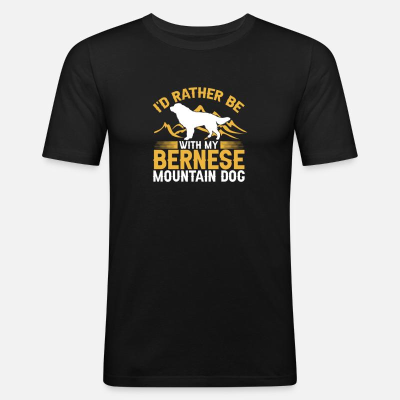 Berner Sennenhund - Männer Slim Fit T-Shirt - Schwarz