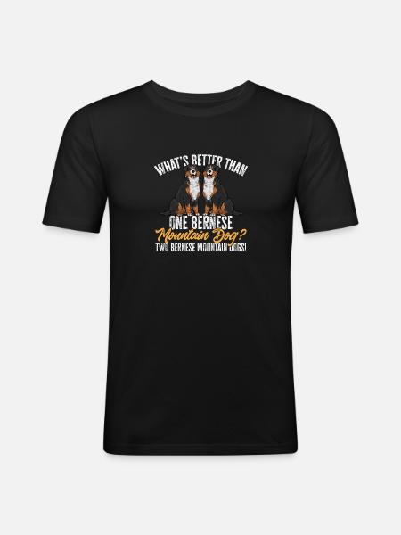 Berner Sennenhund - Männer Slim Fit T-Shirt - Schwarz