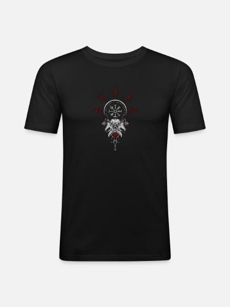 Celtic Viking Vegvisir Compass Viking - Men's Slim Fit T-Shirt - black