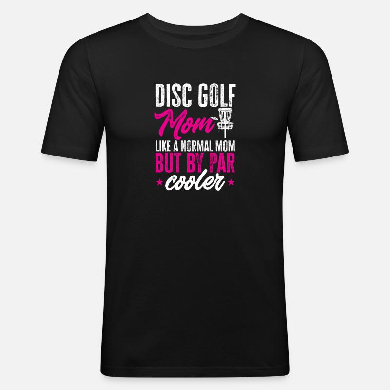 Discgolf Disc Golf Frisbee - Männer Slim Fit T-Shirt - Schwarz