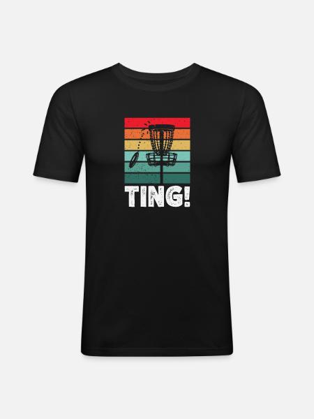 Discgolf Disc Golf Frisbee - Men's Slim Fit T-Shirt - black