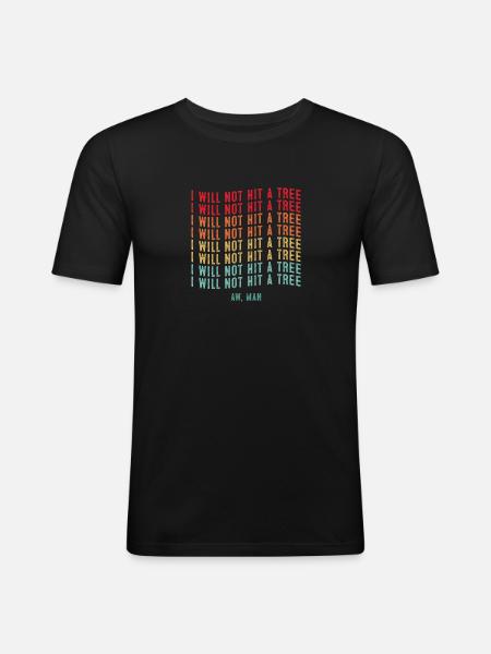 Discgolf Disc Golf Frisbee - Männer Slim Fit T-Shirt - Schwarz