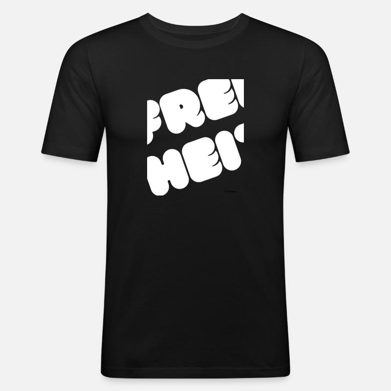 Frei-heit - Männer Slim Fit T-Shirt - Schwarz