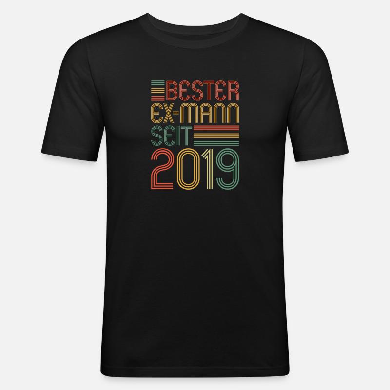 Weltbester Ex-Mann seit 2019 Scheidungs - Männer Slim Fit T-Shirt - Schwarz