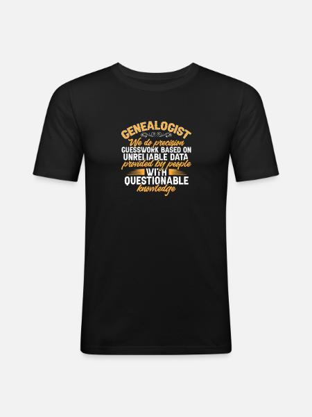 Slægtsforskning Slægtsforskning Slægtsforskning - Herre Slim Fit T-Shirt - sort