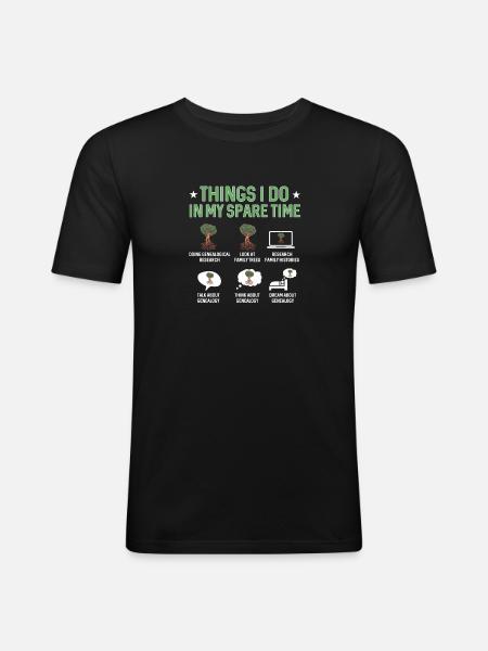 Genealogy Genealogy Genealogist - Men's Slim Fit T-Shirt - black