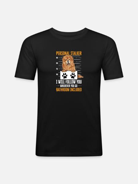 Chow Chow Dog - Men's Slim Fit T-Shirt - black