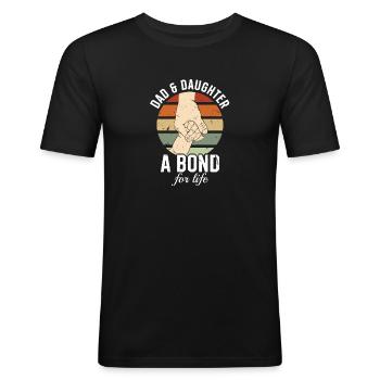 Dad & Daughter - A covenant for life - Father's Day - Men's Slim Fit T-Shirt - black - Front - Nik (191cm)