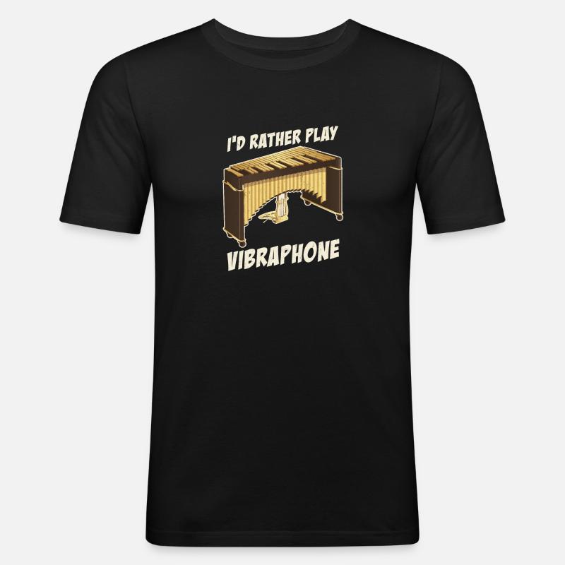 Vibraphone Percussion Marimba Musicians - Men's Slim Fit T-Shirt - black