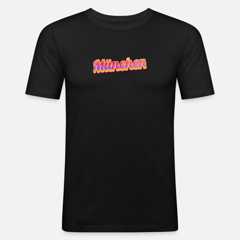 Munich Munich Munich - Men's Slim Fit T-Shirt - black