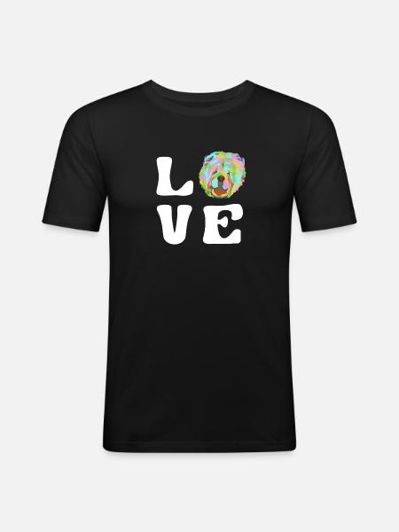 Chow Chow Dog - Men's Slim Fit T-Shirt - black
