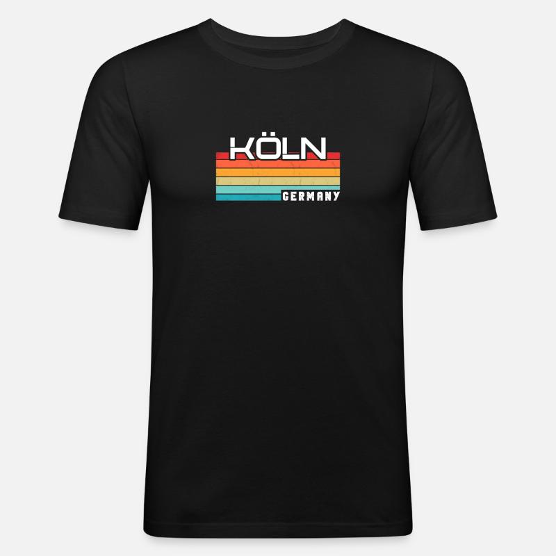 Kölnerin Kölner Köln - Männer Slim Fit T-Shirt - Schwarz